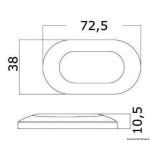 Luce di cortesia ovale 6 LED blu - immagine 2