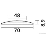 Luce di cortesia rotonda ghiera inox 6 LED blu - immagine 2