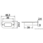 Luce cortesia inox 3 LED blu - immagine 2