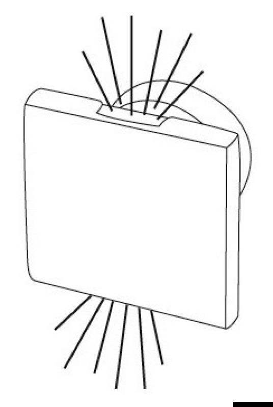 13.188.32-33_dis.jpg Luci di cortesia LED SQUARE luce blu doppio fascio - immagine 1