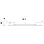 Plafoniera LED da appoggio bianca 310x40x11,5 mm - immagine 2