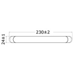 Plafoniera LED da appoggio bianca 230x24x11 mm - immagine 2