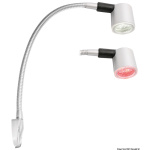 Luce testa letto 6 LED titanio