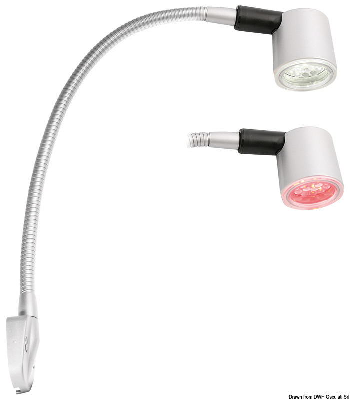 13.239.25.jpg Luce testa letto 6 LED titanio - immagine 1