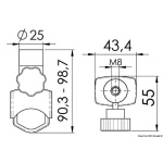 Base per pulpito 22/25 mm - immagine 2