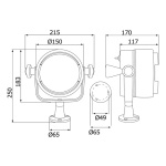 Faro Night Eye ABS 12 V 100+100 W - immagine 3