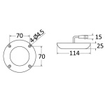 Faro subacqueo 6 LED bianchi con viti - immagine 2