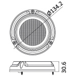 Luce subacquea tonda 134 mm bianca - immagine 2