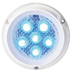 Luce subacquea tonda 134 mm blu