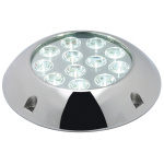 Faro subacqueo 12 LED RGBW con viti