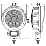 Faro LED HD roll-bar 18 W 12/24 V - immagine 2