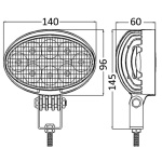 Faro LED HD roll-bar 40 W 12/24 V - immagine 2