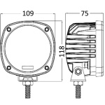 Faro LED HD roll-bar 50 W 12/24 V - immagine 2