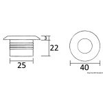 Micro plafoniera LED 1x1 W blu - immagine 2