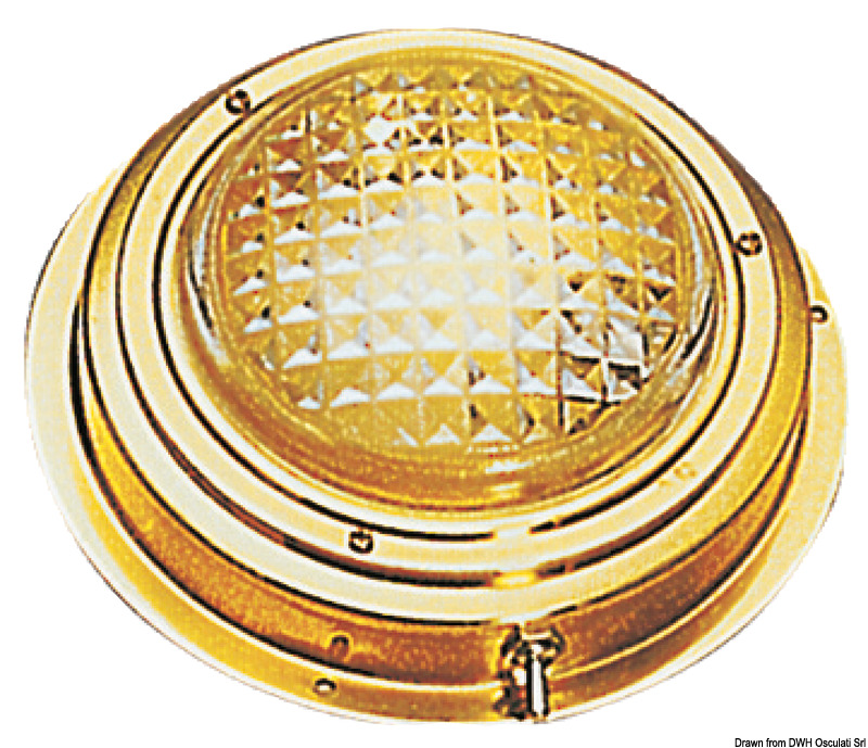 13.662.01-e.jpg Plafoniera ottone lucido luce Led diam. 169 mm. - immagine 1