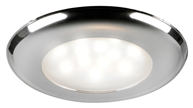 13.877.84-85_New2025.jpg Plafoniera LED incasso SOLE ghiera cromata switch - immagine 1