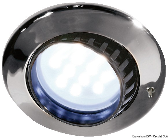 13.878.32.jpg Plafoniera Comet 9 LED ABS cromato con interruttor - immagine 1