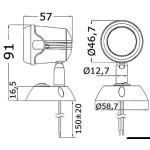 Faretto nero Hi-Power LED 12/24 V - immagine 3