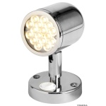 Faretto snodato con interruttore acc.inox
