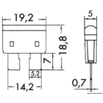 Fusibili lamellari spia LED 30 A cf. 50 - immagine 2