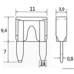 Fusibile lamellare MINI 10A - immagine 2