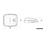 Horizontal Deck Seal nero in plastica doppio cavo - immagine 2