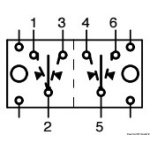 Interruttore (ON)-OFF-(ON) 12 V