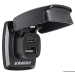 Presa USB-A e USB-C stagne SCANSTRUT Flip Pro