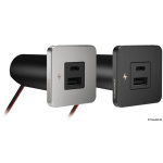Presa USB doppia A+C SCANSTRUT TILE inox - immagine 2