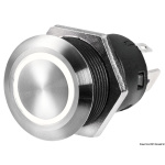 Interruttore FLAT inox (ON)-OFF 24 V blu