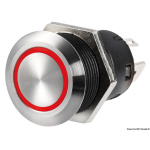 Interruttore FLAT inox (ON)-OFF 24 V blu - immagine 2