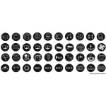 Set 40 stickers per interruttori antivandalo