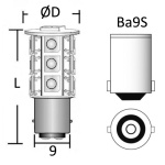 Lampadina 12 V BA9S 0,9 W 61 lm - immagine 3