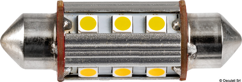 14.301.25.jpg 2 Lampadine LED a siluro 42 mm 3000 K 2,5W - immagine 1