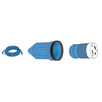 Spina + cavo 15 m blu 50 A - immagine 2