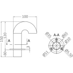 Uscita a pipa inox per cavi - immagine 2