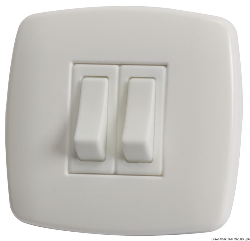 14.484.02.jpg Interruttore Contemporary 2 p. bianco - immagine 1