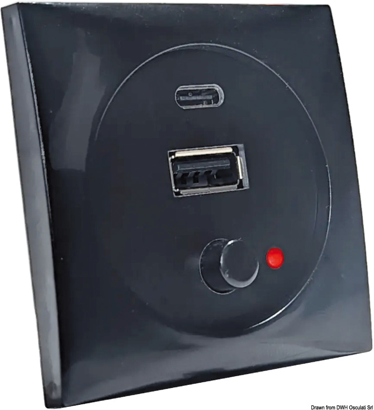14.494.11.jpg Presa USB nera 12/24 V - immagine 1