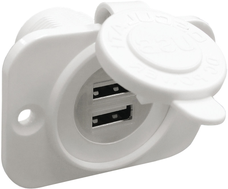 14.516.11.jpg Presa incasso doppia USB bianca - immagine 1