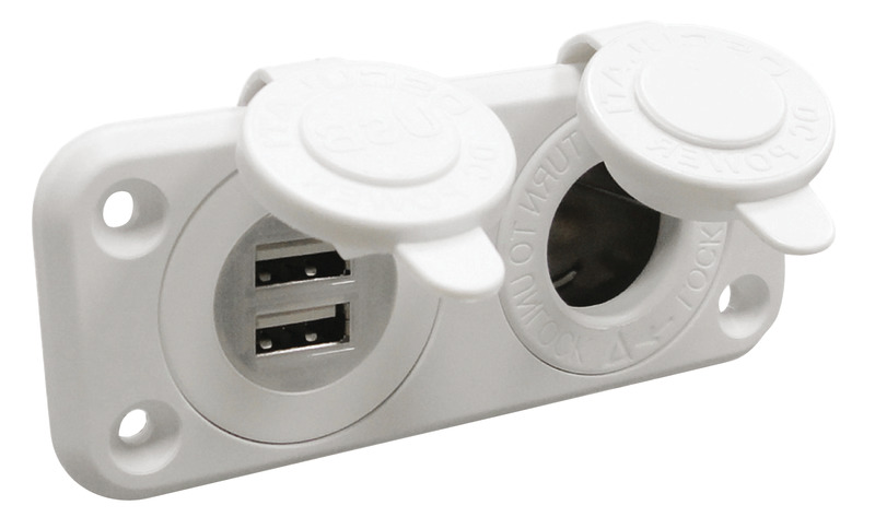 14.516.12.jpg Presa accendisigari + doppia USB bianca - immagine 1