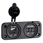 Voltmetro digitale e presa USB doppia A+C