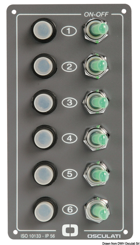 14.700.00.jpg Pannello Elite 6 interruttori - immagine 1