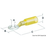 Occhioli stagni foro 6,4 mm giallo