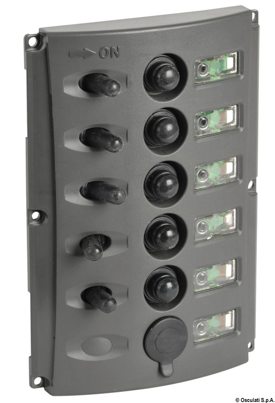 14.850.05_New2016.jpg Pannello elettrico fusibili automatici doppio LED - immagine 1
