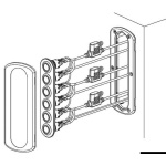 Pannello interruttori in fibra di carb. LED blu - immagine 2