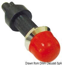 14.910.00RO.jpg Pulsante stagno rosso in ottone - immagine 1