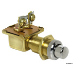 Pulsante stagno ottone cromato 15 x 25 mm