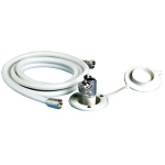 Doccetta a pulsante base bianca tubo PVC 4 m in piano - immagine 2