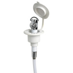 Doccetta Mizar bianca tubo PVC 2,5 m in piano