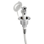 Doccia a pulsante cromata tubo PVC 4 m in piano